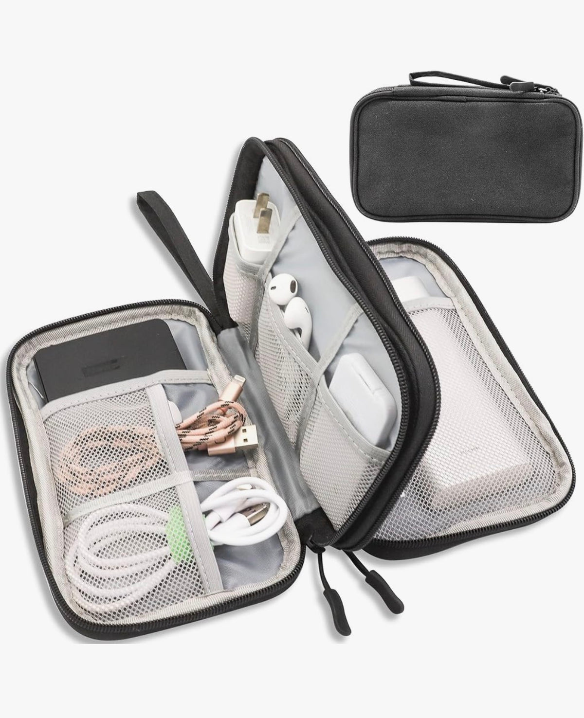 Kabel Organizer Tasche für Reisen – Elektronik & Zubehör, Schwarz