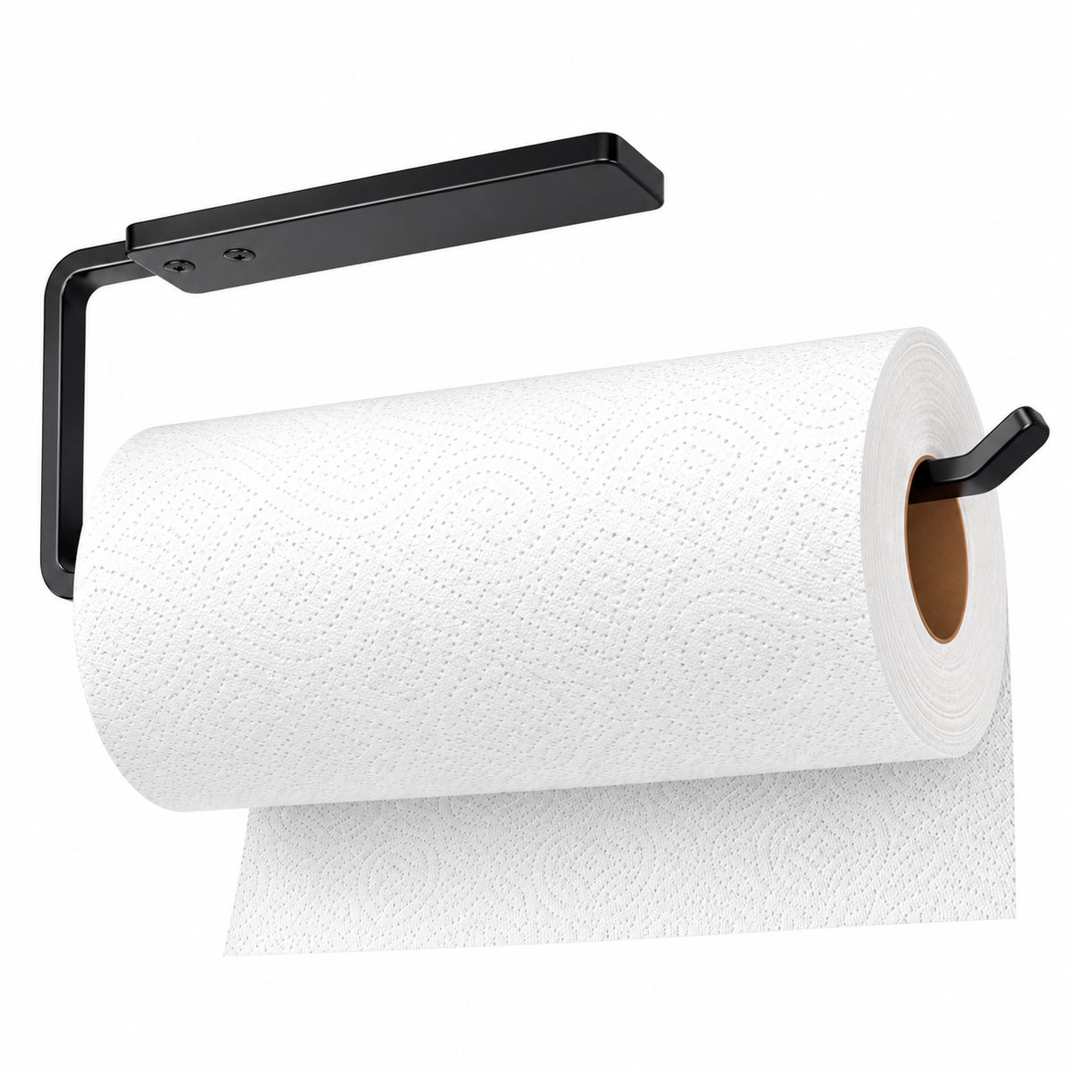 Küchenrollenhalter ohne Bohren – selbstklebend, 31 cm, Schwarz